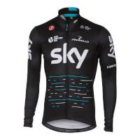 team sky long sleeve thermal jersey black l