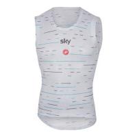 team sky pro mesh sleeveless base layer white m