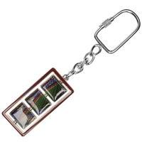 team football spin key ring