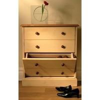 TFW Mottisfont Painted Shoe Rack - Small 2 Drawers