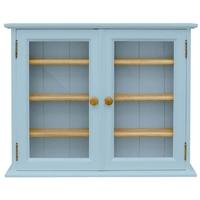 TFW Mottisfont Blue Display Cabinet - Small 2 Glass Door