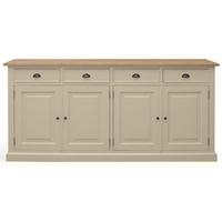 TFW Mottisfont Cream Welsh Dresser Base - Large 4 Door 4 Drawer