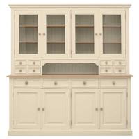 tfw mottisfont cream glazed dresser large 8 door 12 drawer