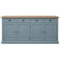 TFW Mottisfont Blue Welsh Dresser Base - Large 4 Door 4 Drawer