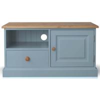 TFW Mottisfont Blue Rectangular TV Unit - 1 Door 1 Drawer