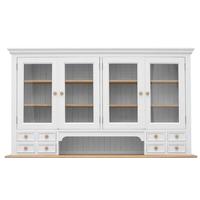 TFW Mottisfont White Glazed Dresser Top - Large 4 Door 8 Drawer