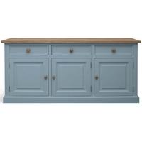 TFW Mottisfont Blue Cadiz Dresser Base - 3 Door 3 Drawer