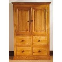 tfw mottisfont waxed pine cupboard 2 doors 4 drawers