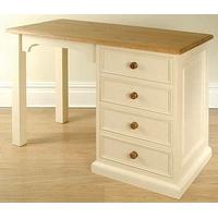 TFW Mottisfont Painted Dressing Table - Single Pedestal 4 Drawers