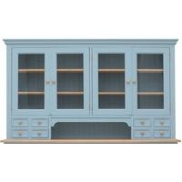 TFW Mottisfont Blue Glazed Dresser Top - Large 4 Door 8 Drawer