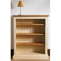 TFW Mottisfont Painted Low Medium Bookcase - with Adjustable 3 Shelves