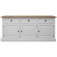 tfw mottisfont white cadiz dresser base 3 door 3 drawer