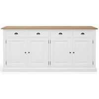 tfw mottisfont white welsh dresser base large 4 door 4 drawer