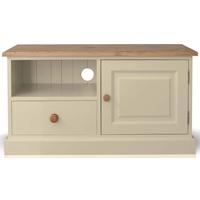 TFW Mottisfont Cream Rectangular TV Unit - 1 Door 1 Drawer