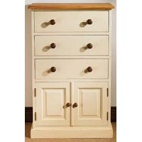 TFW Mottisfont Painted Chest of Drawer - French Wellington 3 Drawers