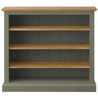 tfw mottisfont green bookcase low large 3 shelves