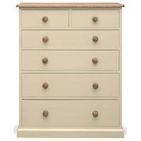 TFW Mottisfont Cream Chest of Drawer - 2 Over 4 Drawer