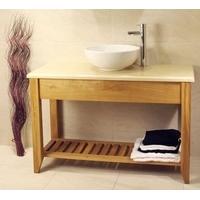 TFW Aquarius Oak Washstand - Large with Pot Board and Shelf