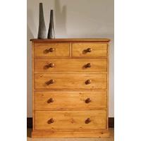 TFW Mottisfont Waxed Pine Chest of Drawer - 2 Over 4 Drawer