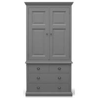 TFW Mottisfont Grey Gents Wardrobe - 2 Door 4 Drawer