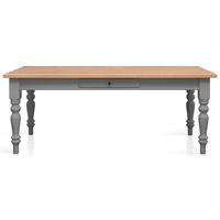 TFW Mottisfont Grey Farmhouse Table - Turned Legs 5ft x 3ft