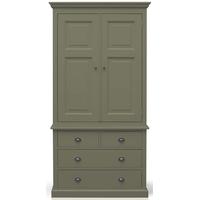 TFW Mottisfont Green Gents Wardrobe - 2 Door 4 Drawer