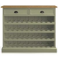 TFW Mottisfont Green Floor Standing Wine Rack - 2 Drawer