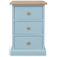 tfw mottisfont blue bedside cabinet 3 drawer