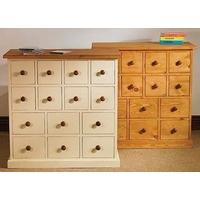 TFW Mottisfont Waxed Pine CD Unit - 14 Drawer