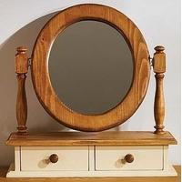 tfw mottisfont painted oval dressing table mirror 2 drawer