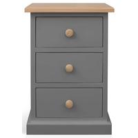 TFW Mottisfont Grey Bedside Cabinet - 3 Drawer