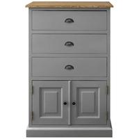 TFW Mottisfont Grey Chest of Drawer Wellington - 3 Drawer