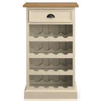 TFW Mottisfont Cream Floor Standing Wine Rack - 1 Drawer