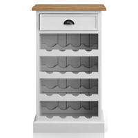 TFW Mottisfont White Floor Standing Wine Rack - 1 Drawer