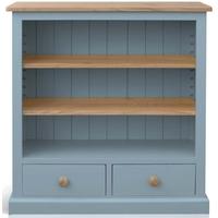 TFW Mottisfont Blue Bookcase - 2 Drawer 2 shelves