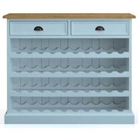 TFW Mottisfont Blue Floor Standing Wine Rack - 2 Drawer