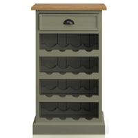 TFW Mottisfont Green Floor Standing Wine Rack - 1 Drawer