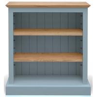 TFW Mottisfont Blue Bookcase - Low Small 2 shelves