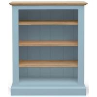 tfw mottisfont blue bookcase low medium 3 shelves