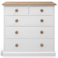 TFW Mottisfont White Chest of Drawer - 2 Over 3 Drawer