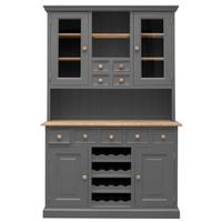 TFW Mottisfont Grey Dresser with Wine Rack