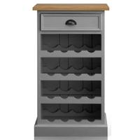 TFW Mottisfont Grey Floor Standing Wine Rack - 1 Drawer