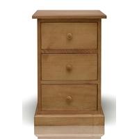 tfw mottisfont waxed pine bedside 3 drawer