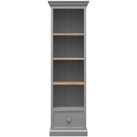 TFW Mottisfont Grey Slim Jim Bookcase - 1 Drawer 3 Shelves