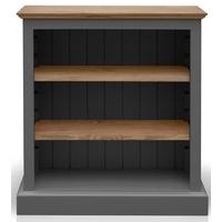 tfw mottisfont grey bookcase low small 2 shelves