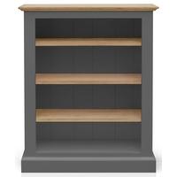 TFW Mottisfont Grey Bookcase - Low Medium 3 shelves