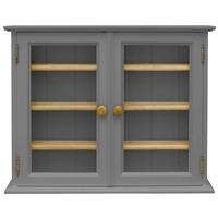 tfw mottisfont grey display cabinet small 2 glass door