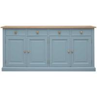 tfw mottisfont blue glazed dresser base large 4 door 4 drawer