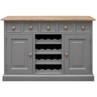 TFW Mottisfont Grey Dresser Base with Wine Rack