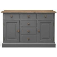 TFW Mottisfont Grey Dresser Base - 2 Doors 6 Drawer